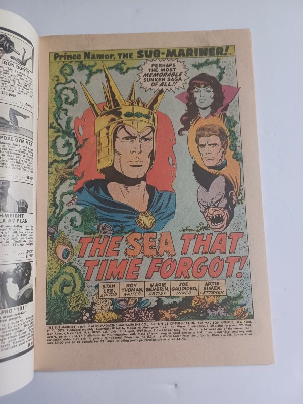 Sub-Mariner #16 - Namor - 1969 - VF