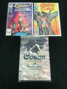 CONAN 3PC LOT (VF) MOVIE ISSUES!! BOOK!! 1982