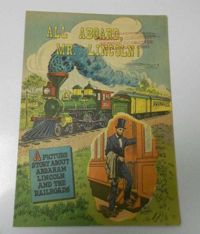 1959 1/59 All Aboard Mr Abraham Lincoln ! Give-Away PROMO Railroad VF/NM Unread