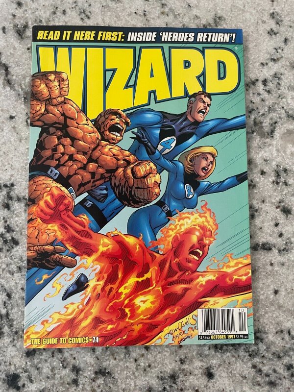 Wizard # 74 VF Comic Book Magazine October 1997 Fantastic Four Thing 15 LP9
