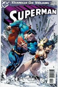 Superman #211 Jim Lee Wonder Woman NM