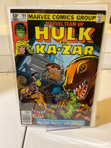Marvel Team-Up #104 (1981) 9.0 (our highest grade) Hulk! Ka-Zar!
