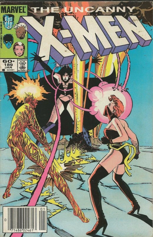 X Men #189 ORIGINAL Vintage 1985 Marvel Comics Rachel Magma Selene GGA 