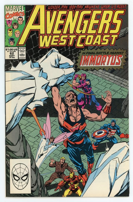 Avengers West Coast #62 Immortus VF+