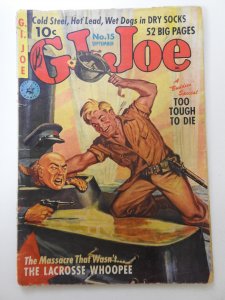 G.I. Joe #15  Too Tough To Die! Fair Condition Near Complete Spine Split!