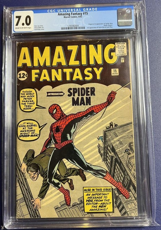 Amazing Fantasy 15 Spider-man 1-900 COMPLETE SET 85% ARE CGC 9.8 149 UP ALL 9.8 