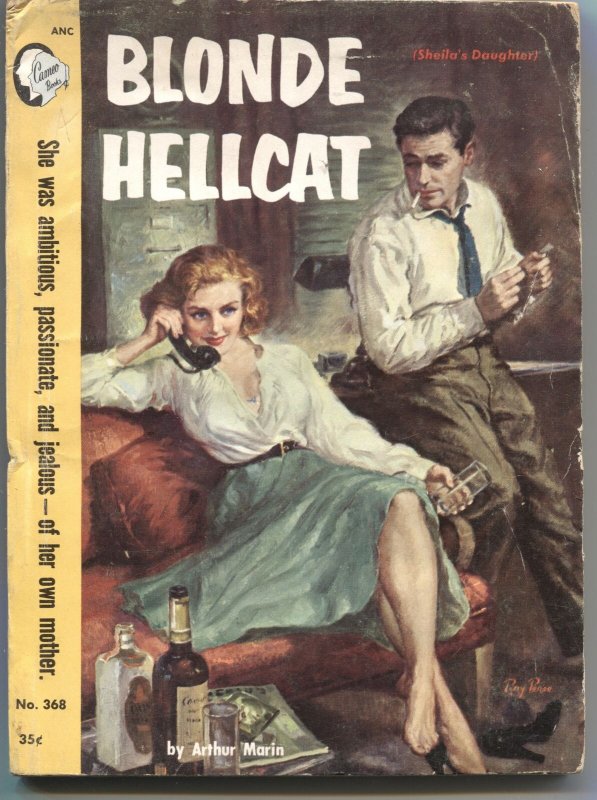 CAMEO BOOKS-BLONDE HELLCAT- #368-1957---SPICY PULP HARDBOILED  FICTION