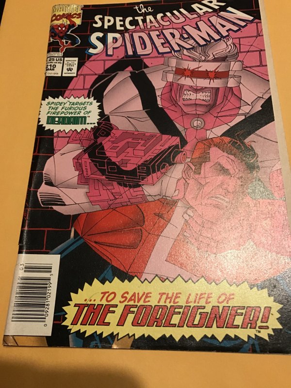THE SPECTACULAR SPIDER-MAN #210 newsstand : Marvel Mar. 1994 Gd; Sal Buscema art