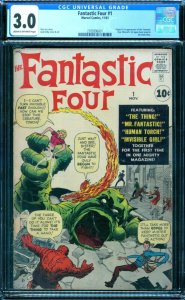 Fantastic Four 1  CGC 3.0  1st FF