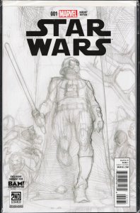 Star Wars #1 BAM! Sketch Cover (2015) Star Wars