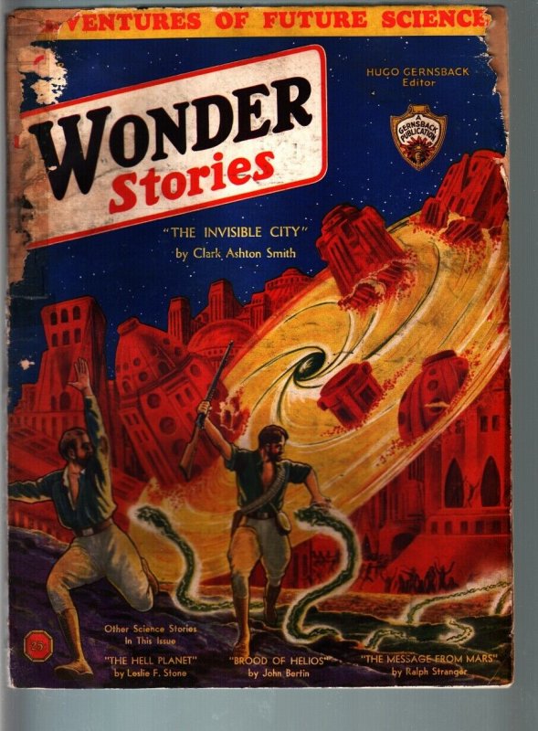 WONDER STORIES 6/1932-SCI-FI PULP-CLARK ASHTON SMITH FR/G