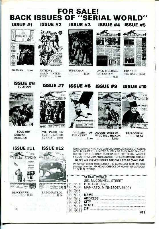 Serial World #13 1978-Spy Smasher-Shadow-movie serials-FN