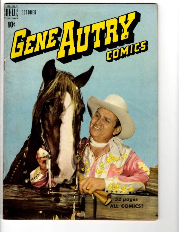 Gene Autry Comics # 32 FN/VF Dell Golden Age Comic Book 1949 Photo Cover JL17