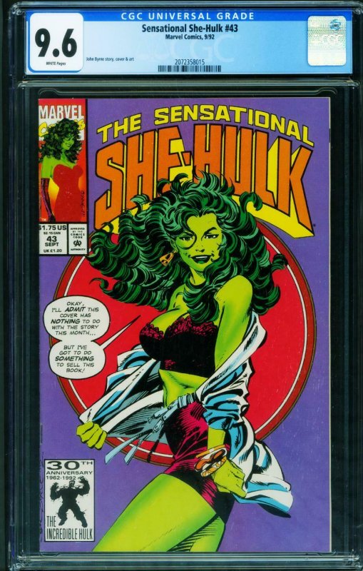 SENSATIONAL SHE-HULK #43 CGC 9.6 Lingerie cover 20272358015