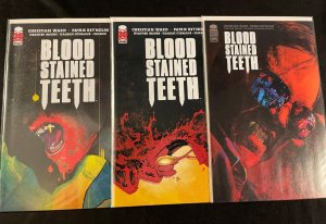 BLOOD STAINED TEETH #1 Three Cover Versions, VFNM Condition