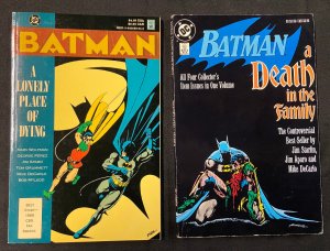 BATMAN A DEATH IN THE FAMILY AND LONELY PLACE OF DYING 2 TRADE PAPERBACKS LOT VF