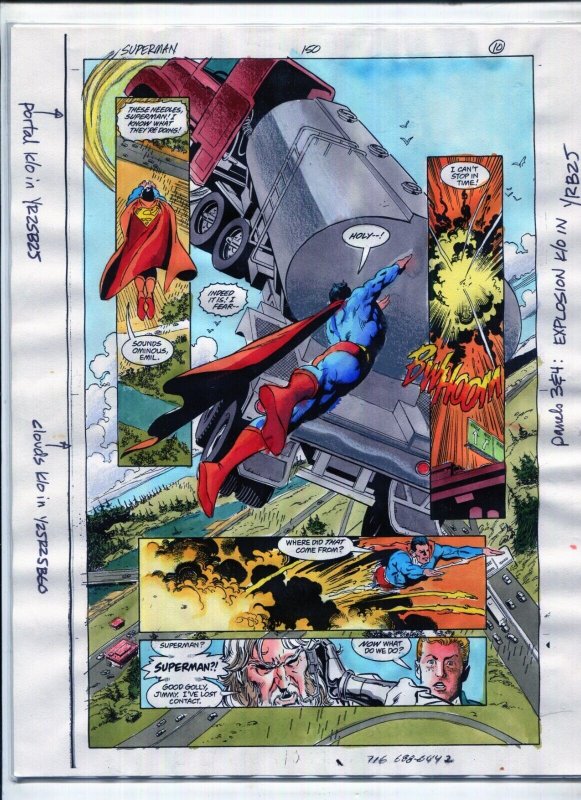 Superman #150 p.10 1999 Color Guide art by Glenn Whitmore