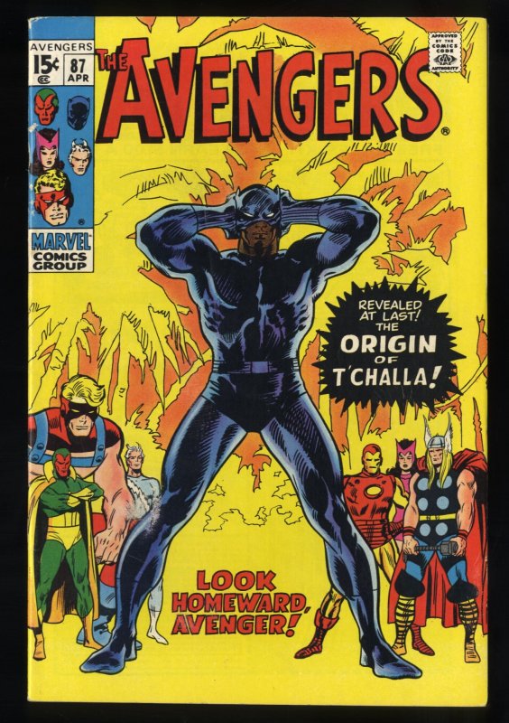 Avengers #87 FN- 5.5 Origin T'Challa Black Panther!