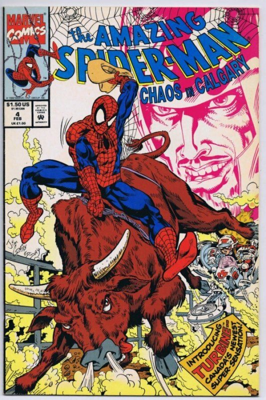 Amazing Spider-Man Chaos In Calgary #4 ORIGINAL Vintage 1992 Marvel Comics 