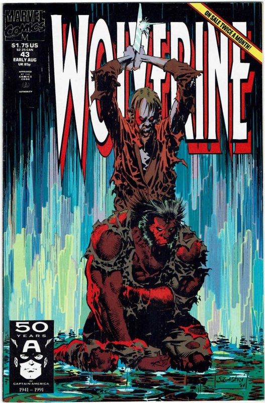 Wolverine #43 (1988 v2) Marc Silvestri Sabretooth Lady Deathstrike NM