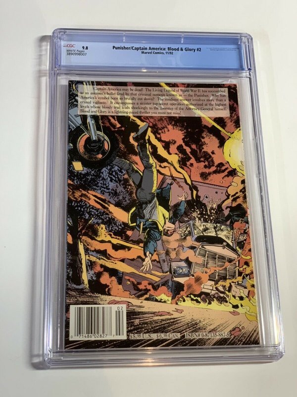 Punisher/Captain America Blood & Glory 2 ￼CGC 9.8 marvel comics 1992 newsstand 
