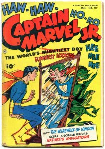 Captain Marvel Jr #117 1953- Horror crossover- Golden Age Fawcett VG