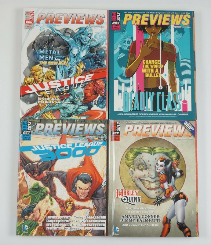 Previews Magazine 2013 lot of ALL 12 issues - East of West Harley Quinn Godzilla 