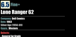 Lone Ranger 62 (1963) FN+ 6.0 Silver Age Dell Comics