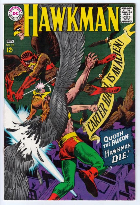 Hawkman #22 (Nov-67) NM+ Super-High-Grade Hawkman