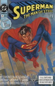 Superman: The Man of Steel #1 VF/NM ; DC | WTC World Trade Center cover