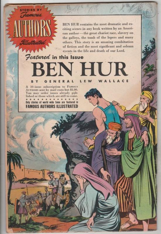 Famous Authors Illustrated, Stories By #11 (Jan-51) VG/FN+ Mid-Grade Ben Hur