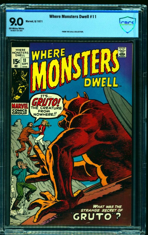 Where Monsters Dwell #11 CBCS VF/NM 9.0 Off White to White