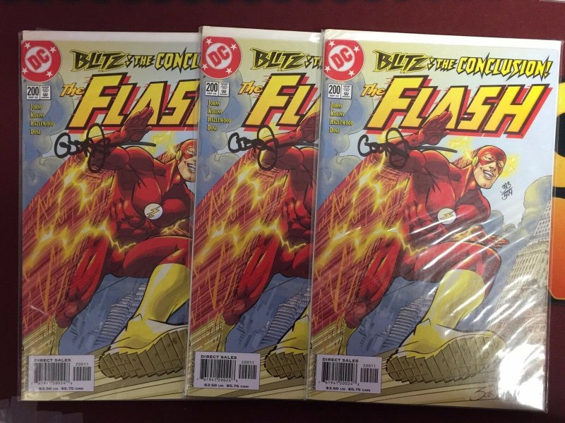 Flash (1987) #200 Blitz Part 4 1st Zoom storyline DF Signed by Geoff Johns X/599 