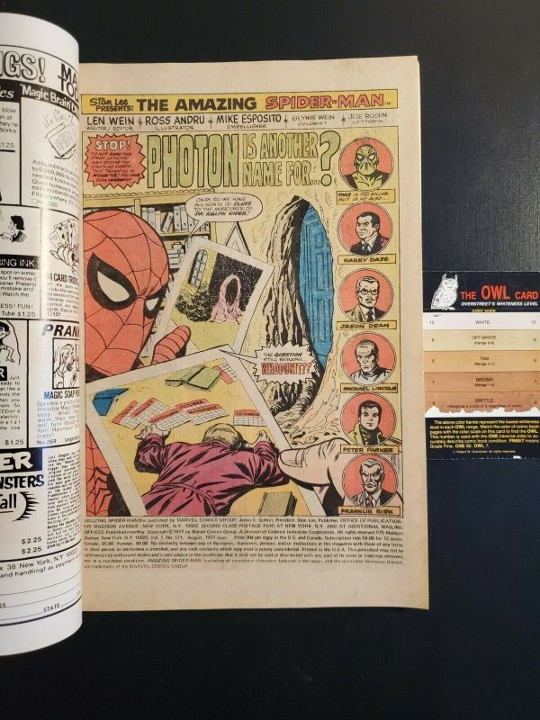 Amazing Spider-Man #171 (1977) VF+ (8.5) Nova crossover with Nova #12 |