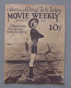 MOVIE WEEKLY Jan 28, .1922.  VERY RARE - HISTORIC - NICE - MOVIE COMIC  VG/FN