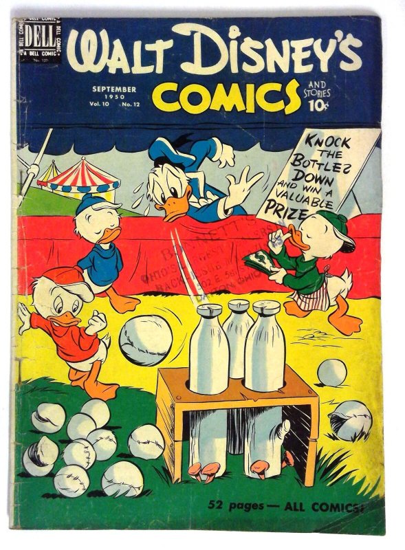 Walt Disney's Comics and Stories #123 Huey Dewey Louie Carl Barks Dell (1950) VG