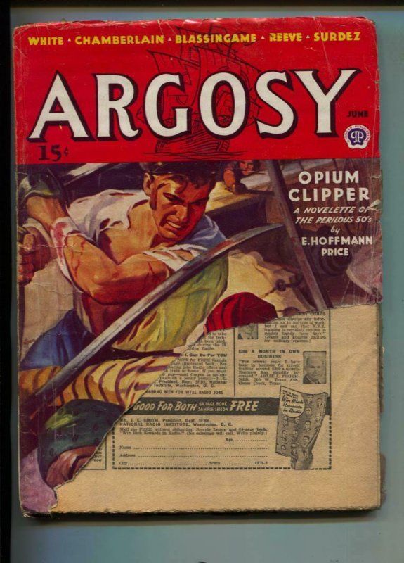 Argosy-Pulp-6/1943-Tom W. Blackburn-Leslie T. White-Joel Reever