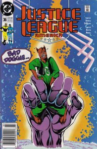 Justice League America #36 (Newsstand) FN ; DC | Adam Hughes Giffen DeMatteis