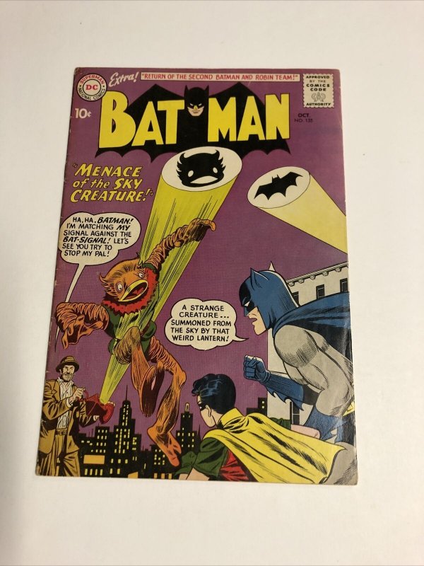 Batman (1960) # 135 (Good) Menace Ofvtyr Sky Creature