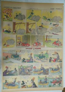 Mickey Mouse & Donald Duck Sunday Page by Walt Disney 1/21/1940 Full Page Size