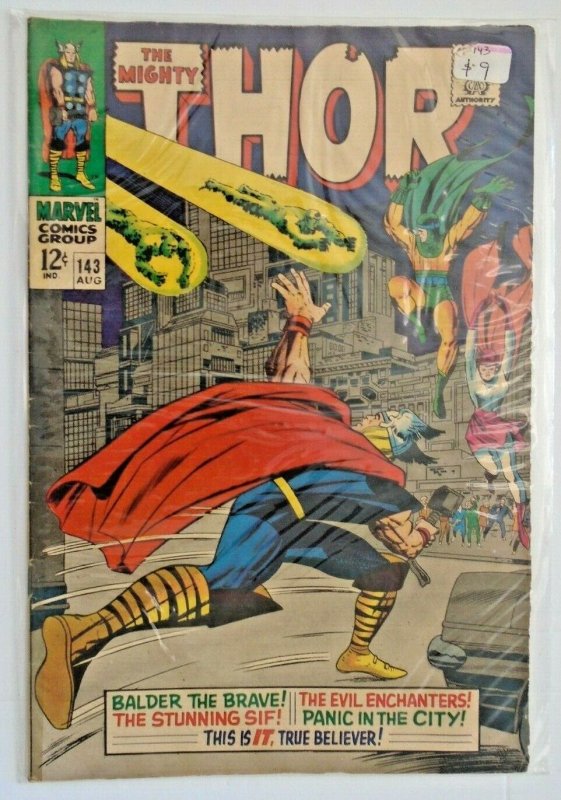 *Thor #139-141, 143, 145 (Graded=$63; 5 books)