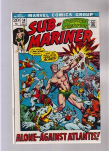 Sub-Mariner #56 - Alone Against Atlantis! (8.0/8.5) 1972