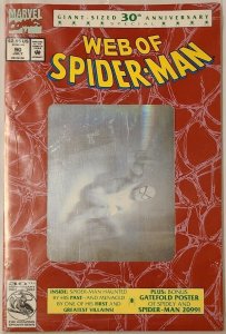 Web of Spider-Man #90 Marvel Comics 1992 VF Silver Hologram 30th Anniversary