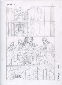 The Evil Within#2 pg 13 Original Alex Sanchez Pencil Art based HORROR Video game 