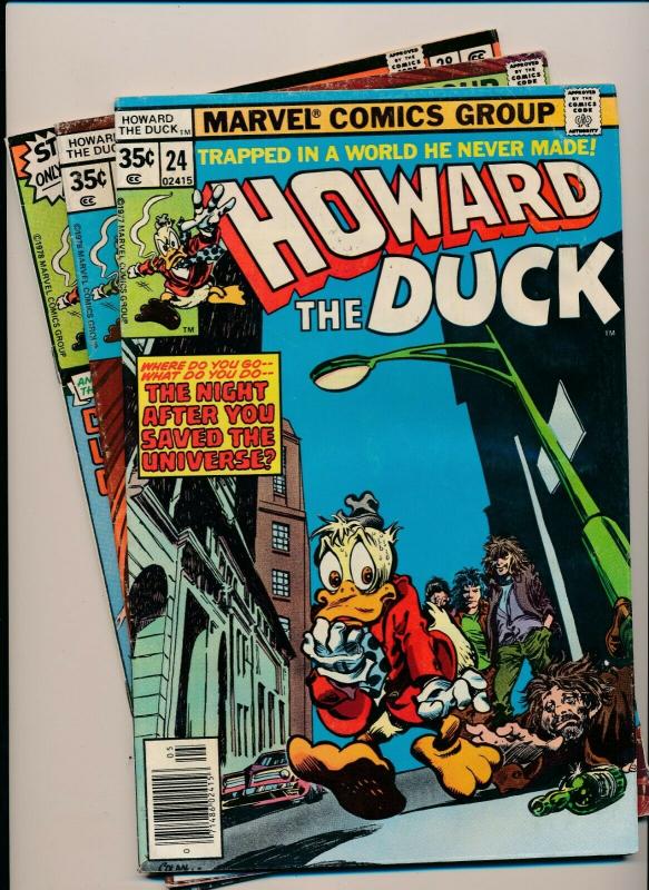 MARVEL LOT of 3-HOWARD THE DUCK #24,#25,#28 1977/'78 GOOD/VERY GOOD (PJ87) 