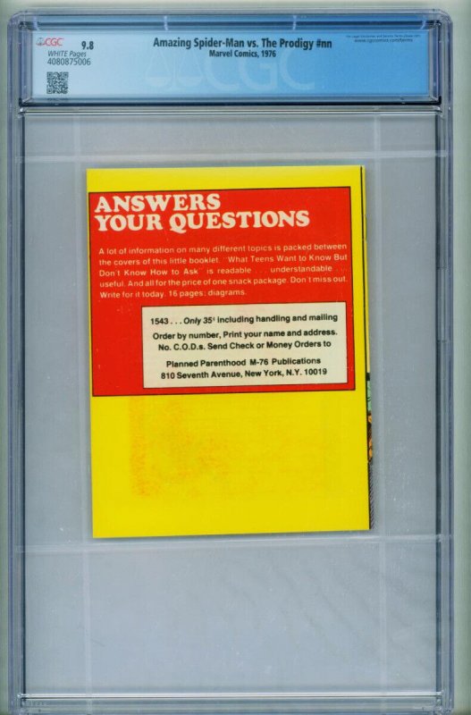 AMAZING SPIDER-MAN VS. The PRODIGY CGC 9.8--1976--Marvel--comic--4080875006