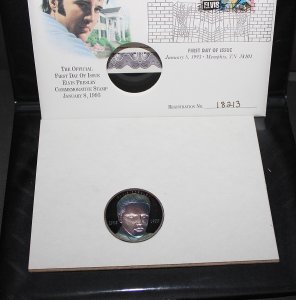 1993 Elvis Presley First Day Issue One Ounce Silver Proof Coin