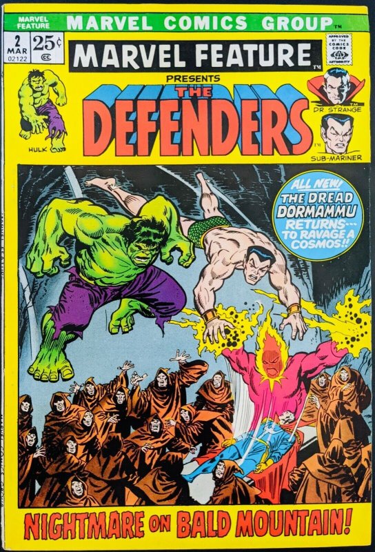 Marvel Feature #2 Presents The Defenders. 2nd appearance The Defenders! Hot! VF