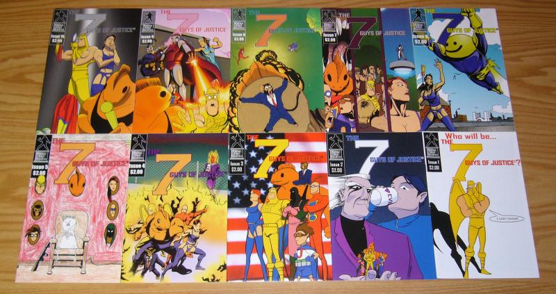 the 7 Guys of Justice #1-13 VF/NM complete series - false idol studios comics