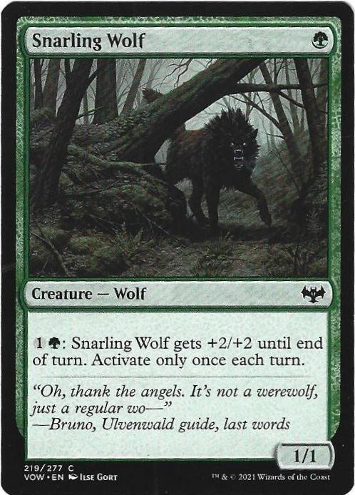 Magic the Gathering: Innistrad - Crimson Vow - Snarling Wolf